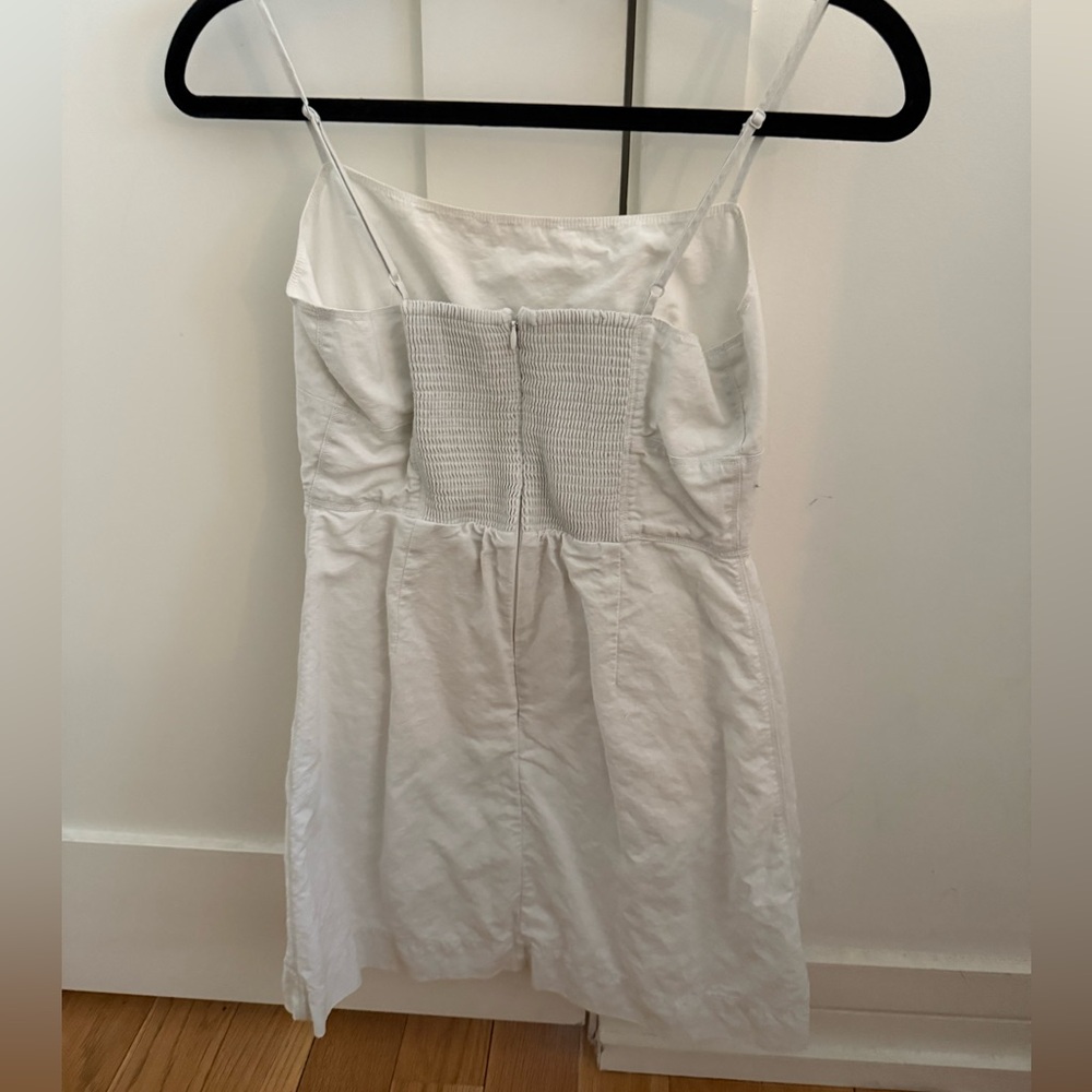 Aritzia White Quaint Linen Mini Dress - Picture 2 of 7